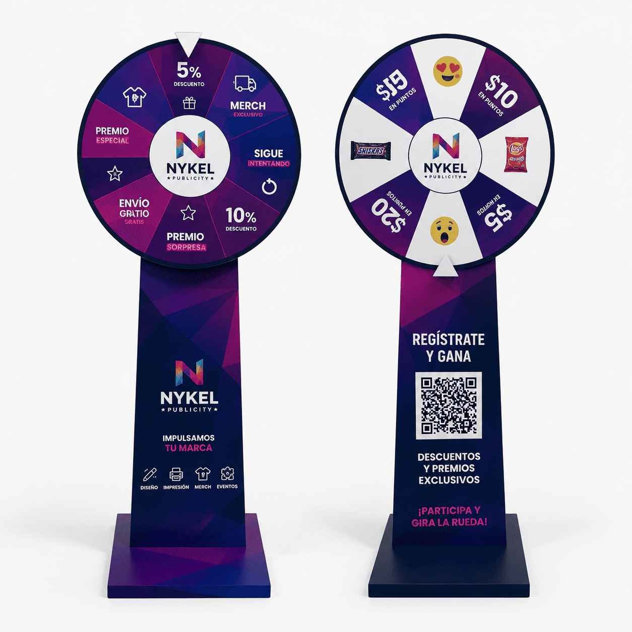 Ruleta publicitaria de pie