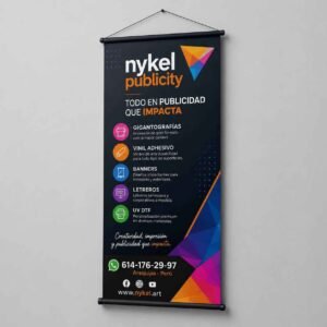 Pendón publicitario – tubo metal