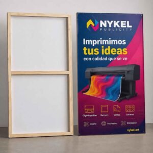 Banner – bastidor de madera